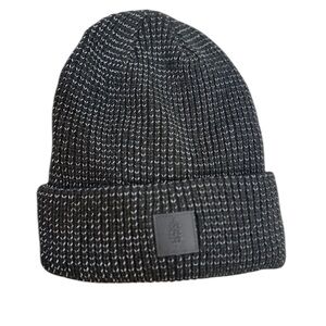 Free People Movement Stripe‎ it up Cool Down Black Knit Beanie One Size